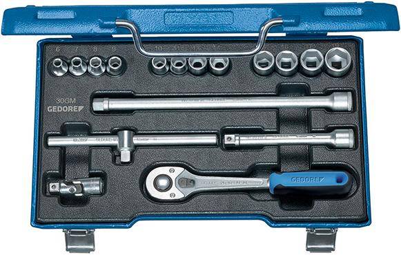 Steckschl.-Grt. 3/8" 17tlg. 30 GMU-10 Gedore