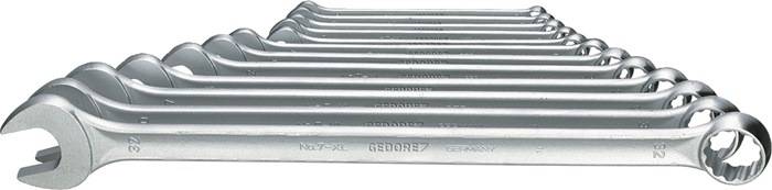 Ringmaulschlüsselsatz 7 XL-012 12-tlg.SW 10-32mm Form A CV-Stahl GEDORE