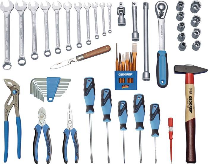 Werkzeugsortiment TOURING 1000 49-tlg.im Ku.-Koffer universell GEDORE