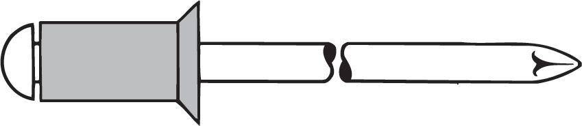 Blindniet Alu Standard Senkkopf 4 x 6mm Gesipa
