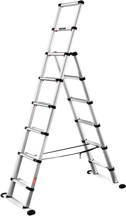 Stufen-Teleskop-Kombileiter Combi-Line Alu.6+2Stufen max.Gesamtbelast.150kg MUNK