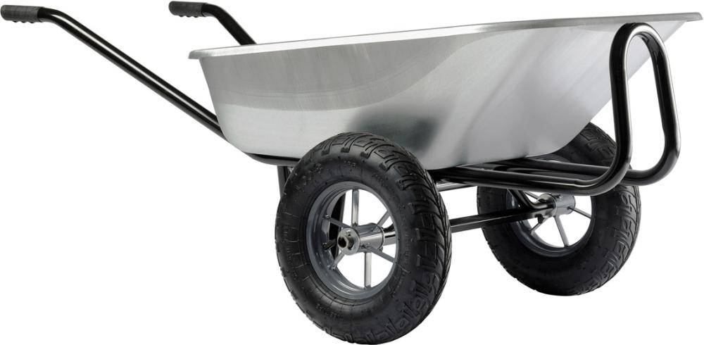 Schubkarre Expert Twin verzinkt. 150 L, Luftrad