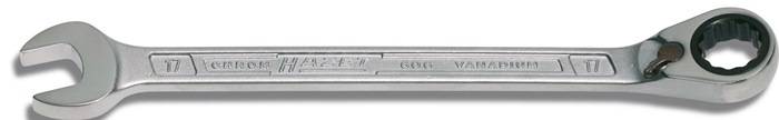 Maulringratschenschlüssel 606 SW 17mm L.242,2mm umschaltbar,Rings.15Grad HAZET