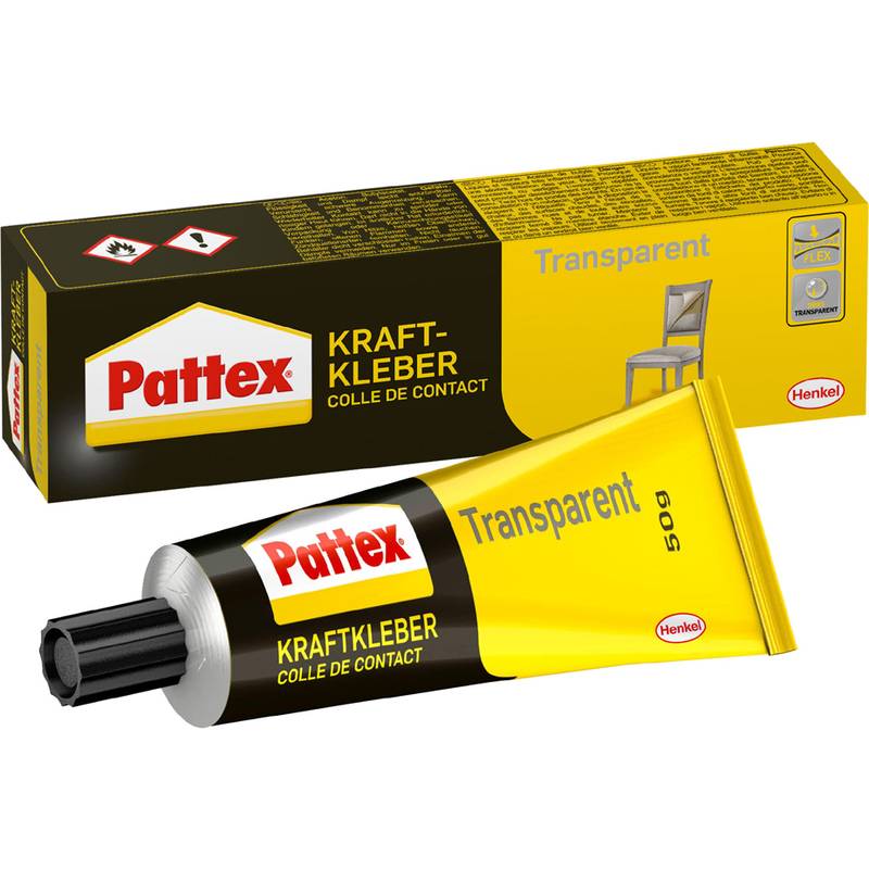 Pattex Kraftkleber Transparent, lösemittelhaltig, 50 g Tube