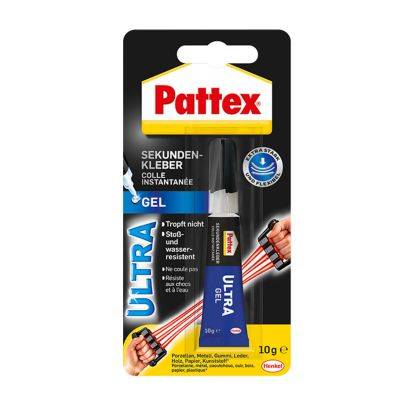 HENKEL - Pattex Ultra Gel - Kleber (Sek.-Klb.) - 3 g - durchsichtig - Cyanoacrylat (Packung mit 12)