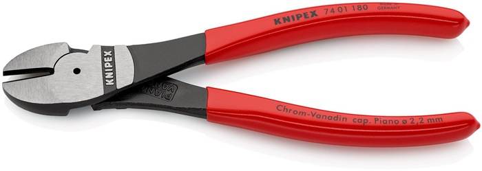 Kraftseitenschneider L.180mm pol.Form 0 Ku.-Überzug KNIPEX