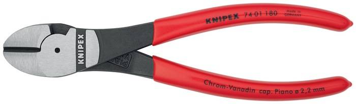 Knipex 74 01 180 Werkstatt Kraft-Seitenschneider mit Facette 180mm
