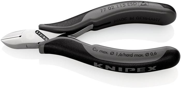 Elektronikseitenschneider L.115mm Form 0 Facette ja,kl.spiegelpol.KNIPEX