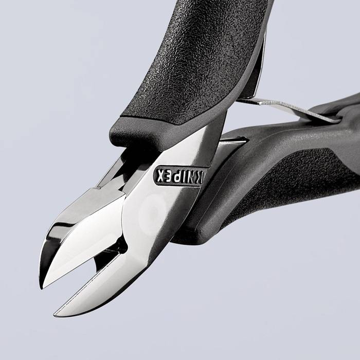 Elektronikseitenschneider L.115mm Form 0 Facette ja,kl.spiegelpol.KNIPEX
