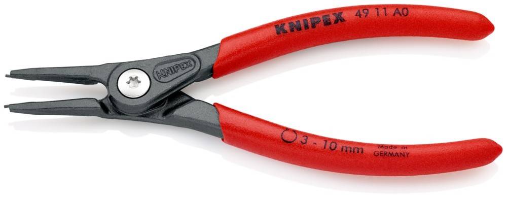 Rote Metalldrahtschneider mit Knipex-Branding auf den Griffen, entwickelt für das Schneiden von Materialien zwischen 3 und 10 mm.
