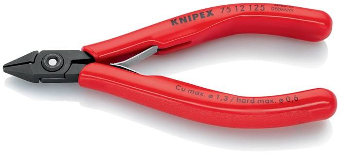 Elektronik-Seitenschneider L.125mm Form 1 Facette ja KNIPEX