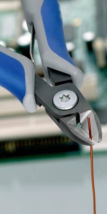 Präzisions-Elektronik-Seitenschneider L.125mm Facette ja,sehr kl.pol.KNIPEX