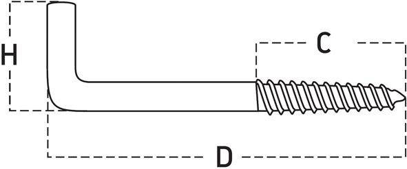 Art. 4 Schraubhaken ger.zn 4/ 30