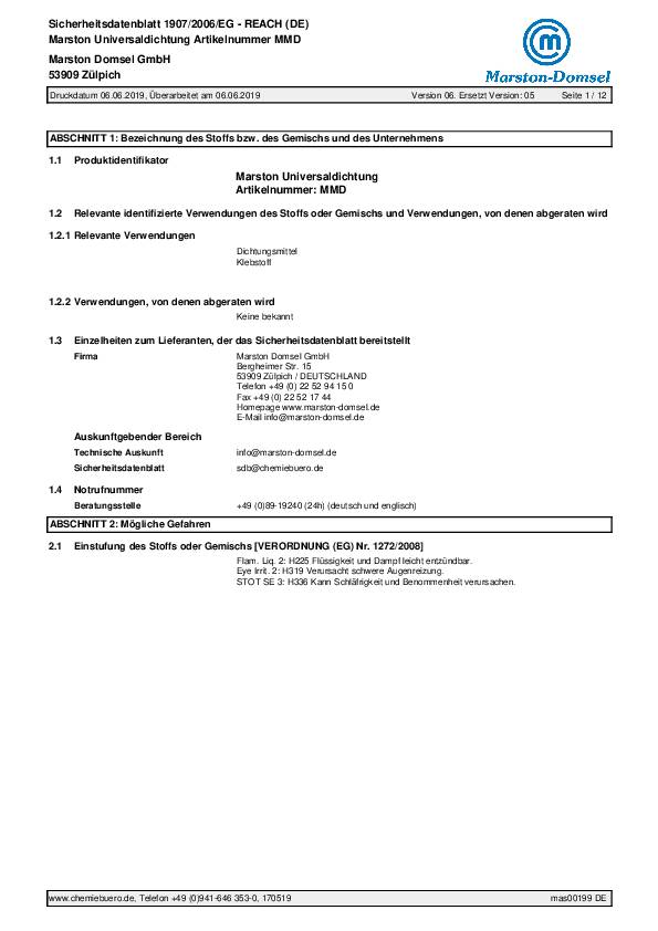 Marston Univ.-Dichtung Dose 850 g