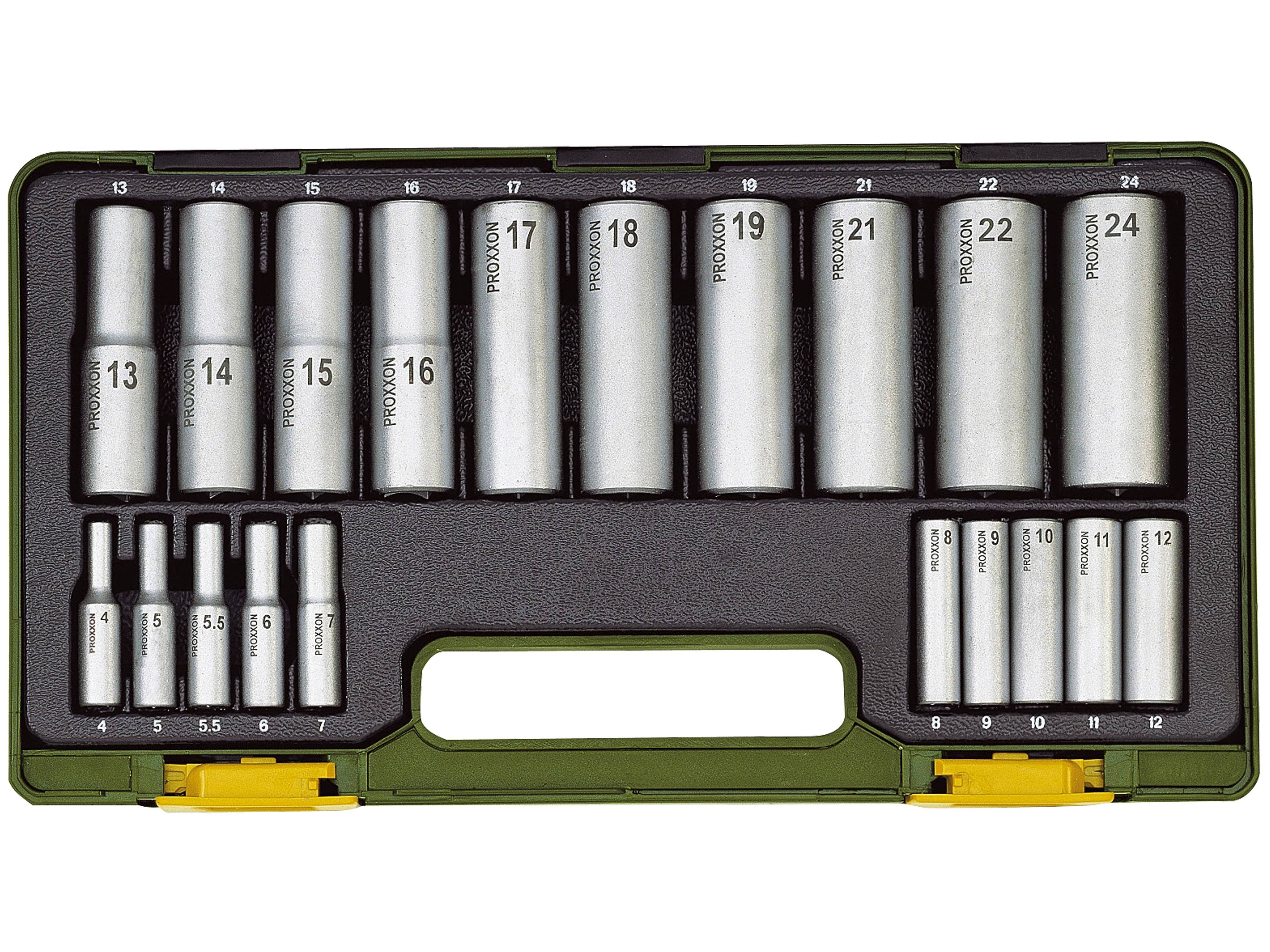 PROXXON Tiefbett-Steckschlüsselsatz, 23292, 20-teilig