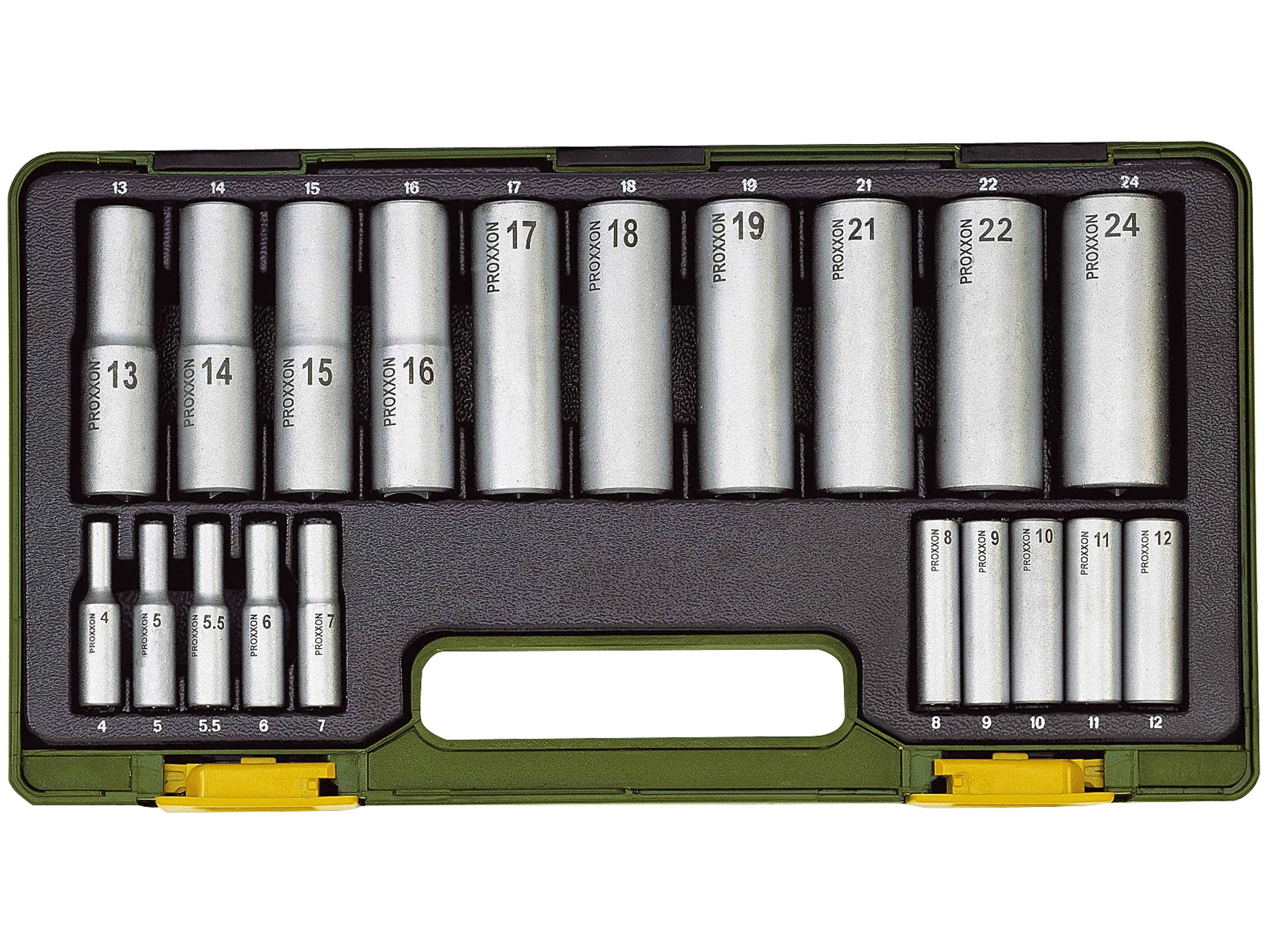 PROXXON Tiefbett-Steckschlüsselsatz, 23292, 20-teilig
