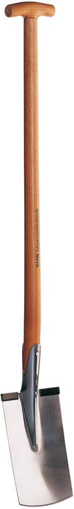 Rex-Edelstahlspaten mit Tritt u. Eschen-T-Stiel