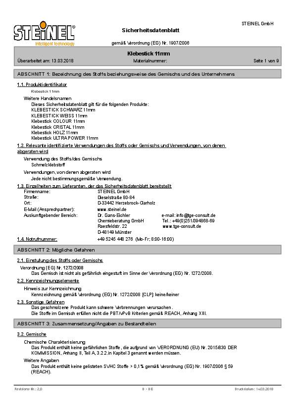 Klebesticks Ultra Power 7 mm 240g Steinel