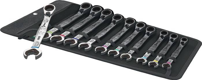 Maulringratschenschlüsselsatz Joker 11-tlg.SW 8-19mm Rings.15Grad gekr.WERA