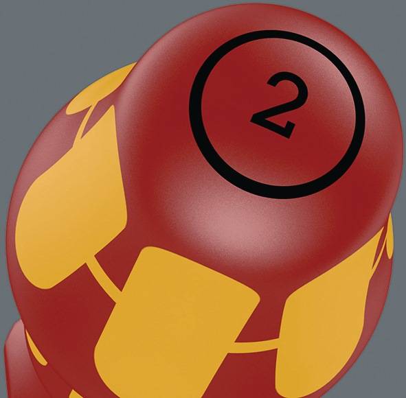 Schraubendreher 165 i Gr.PZD 2 Gesamt-L.205mm VDE isol.Lasertip‑Spitze WERA