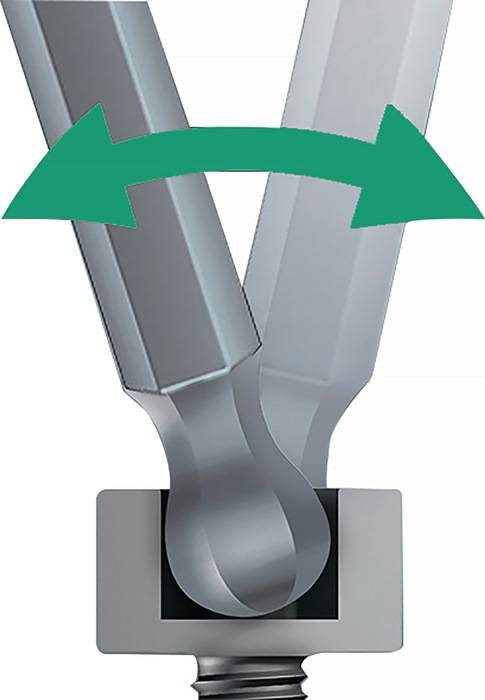 Winkelschraubendrehersatz 3950 PKL/9 9-tlg.Ku.-Halter SW 1,5-10mm lang VA WERA