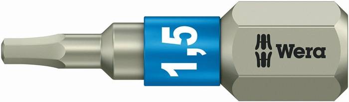 Bit 3840/1 TS DIN3126-D6,3/ISO1173 Sechskant SW1,5mm L.25mm VA Torsion Hex-Plus