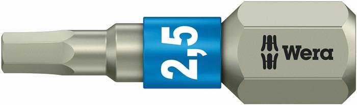 Bit 3840/1 TS DIN3126-D6,3/ISO1173 Sechskant SW2,5mm L.25mm VA Torsion Hex-Plus