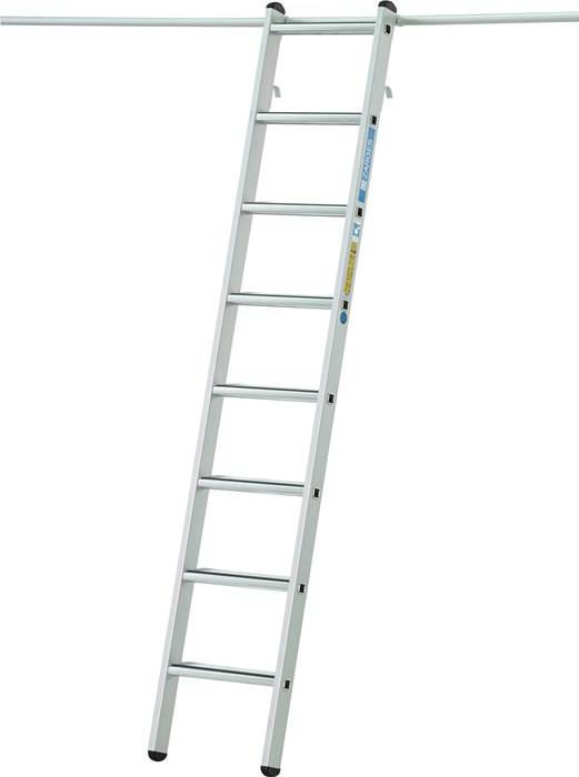 Regalleiter Alu.8 Stufen senkr.Einhänge-H.min/max1790-2280mm Einhänge-H.angeben