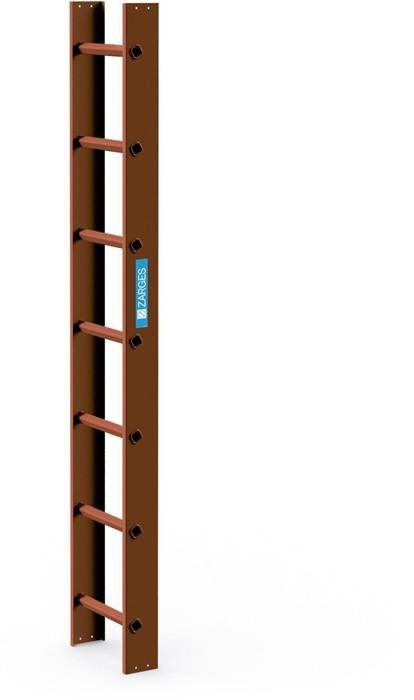 Dachleiter 7Sprossen L.2m B.340mm G.3,2kg kupferbraun Holm-H.110mm Zarges