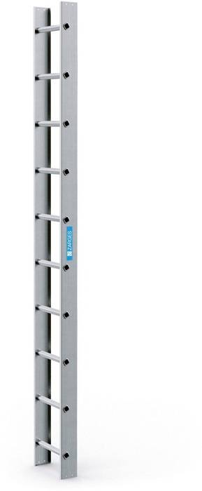 Dachleiter 10Sprossen L.2,8m B.340mm G.4,8kg Alu.natur Holm-H.110mm Zarges
