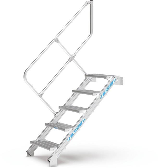 Treppe 19Stufen Neigung 45Grad H.4080mm LM Ausladung 4190mm Stufen-B.600mm