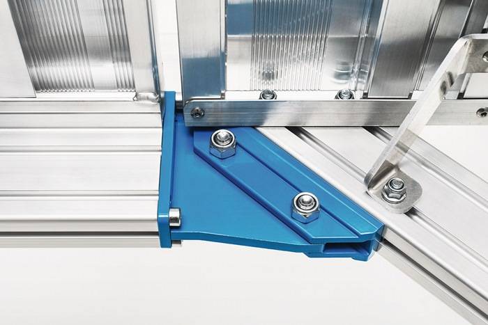 Plattformtreppe fahrbar Stufen-B.600mm senkr.H.max.1500mm A.2240mm 45Grad ZARGES