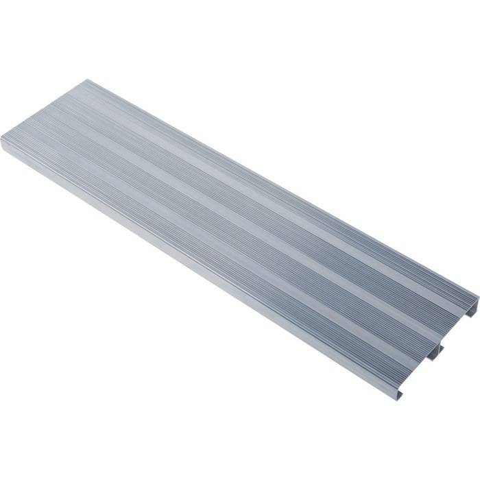 Treppe 17Stufen 60Grad H.4250mm LM m.Plattform Ausl.3180mm Stufen-B.600mm Zarges