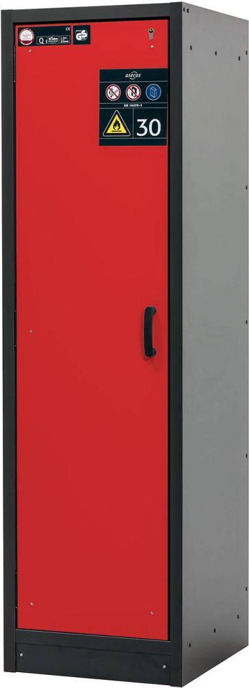 Schrank Q-Classic-30 564x1947 1Tür 3FB,Rot