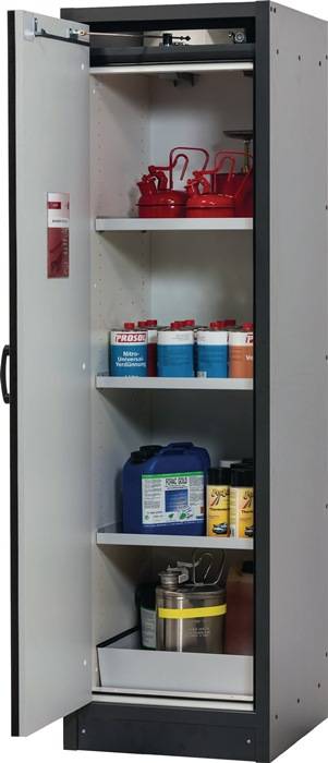 Sicherh.-Schrank Typ 30 H1947xB564xT620mm grau/gelb Vollblechtüren ASECOS