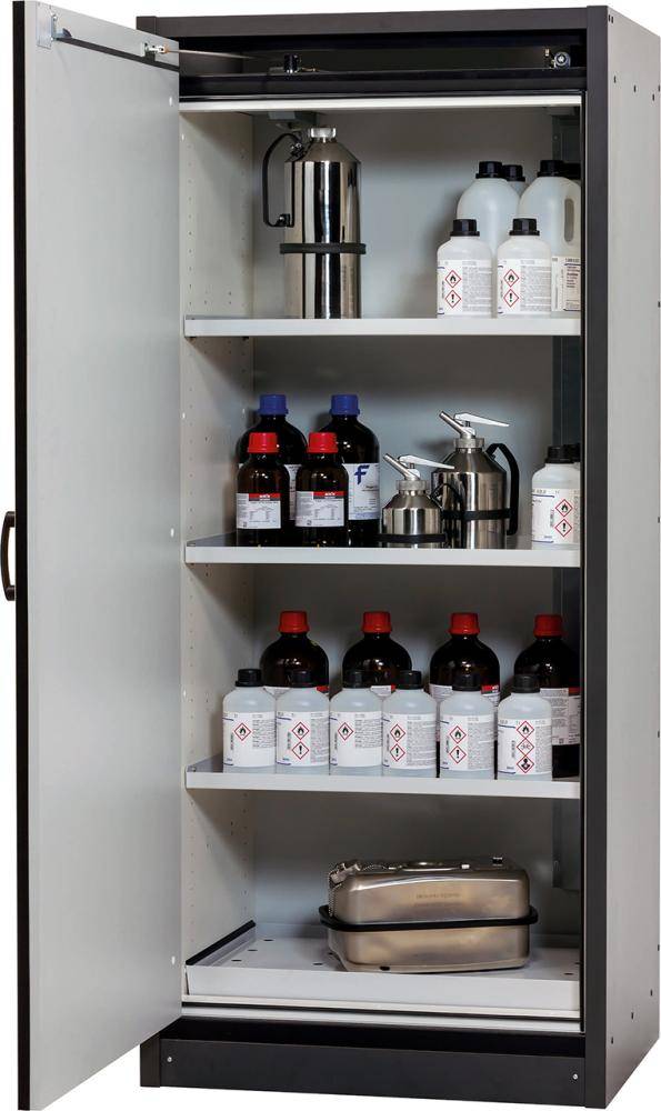 Schrank Q-Classic-30 864x1947 1Tür 3FB,Silb.