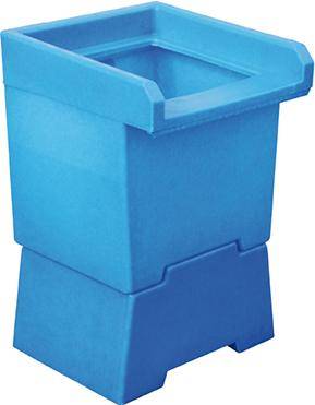 Vorsatzbehälter VB 1, aus robustem Polyethylen, Ausführung in blau