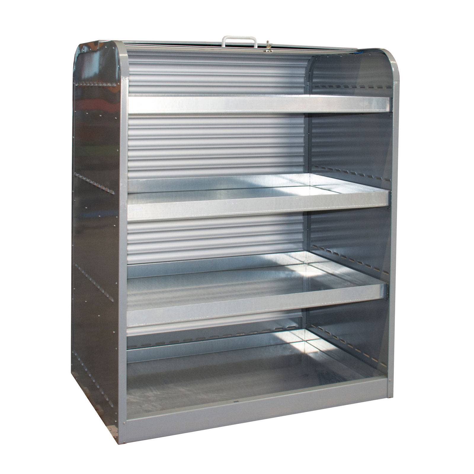 Gefahrstoff-Rollladenschrank RSG-4, lackiert, Mausgrau