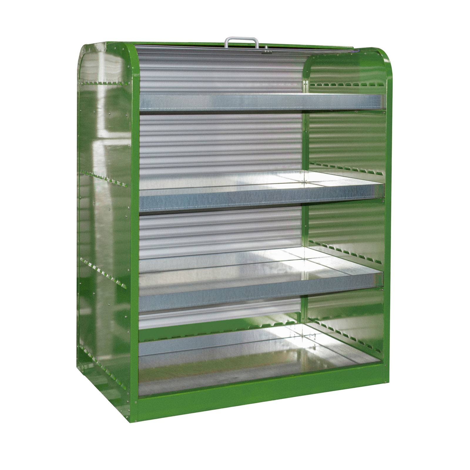 Gefahrstoff-Rollladenschrank RSG-4, lackiert, Resedagrün