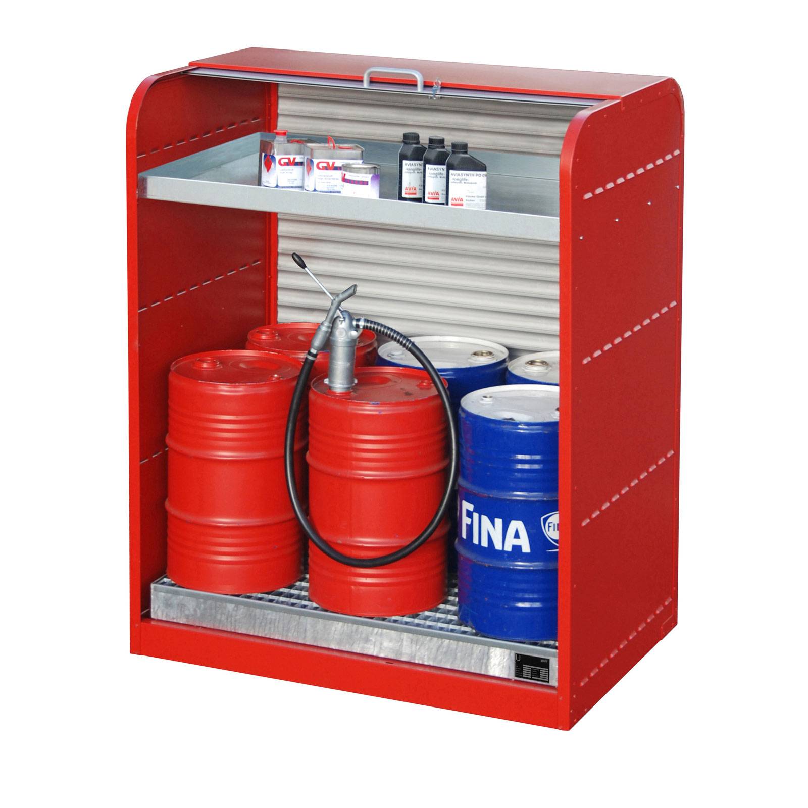 Gefahrstoff-Rollladenschrank RSG-3, lackiert, Feuerrot