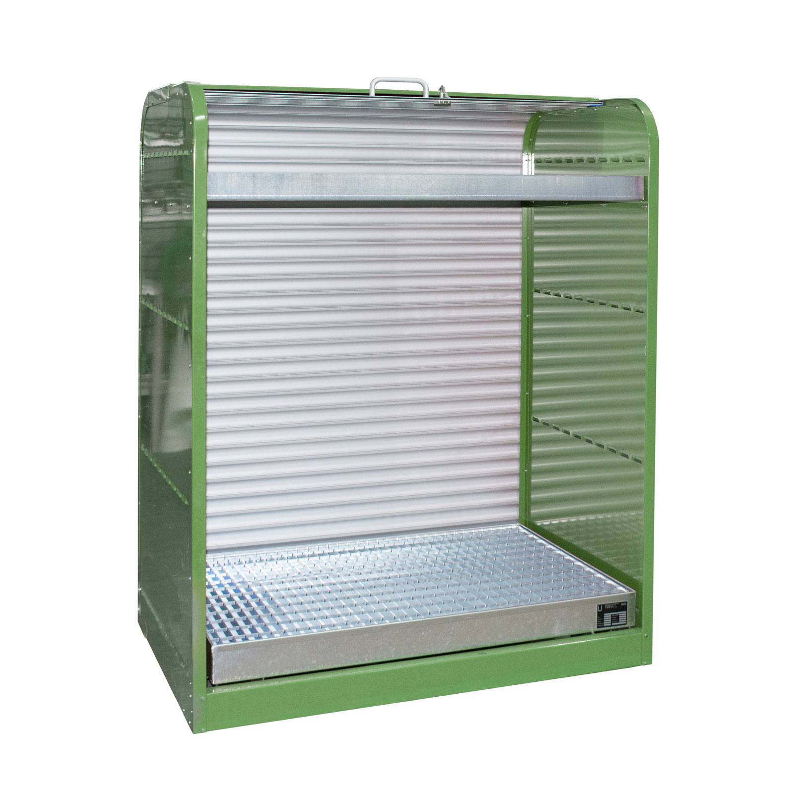 Gefahrstoff-Rollladenschrank RSG-3, lackiert, Resedagrün