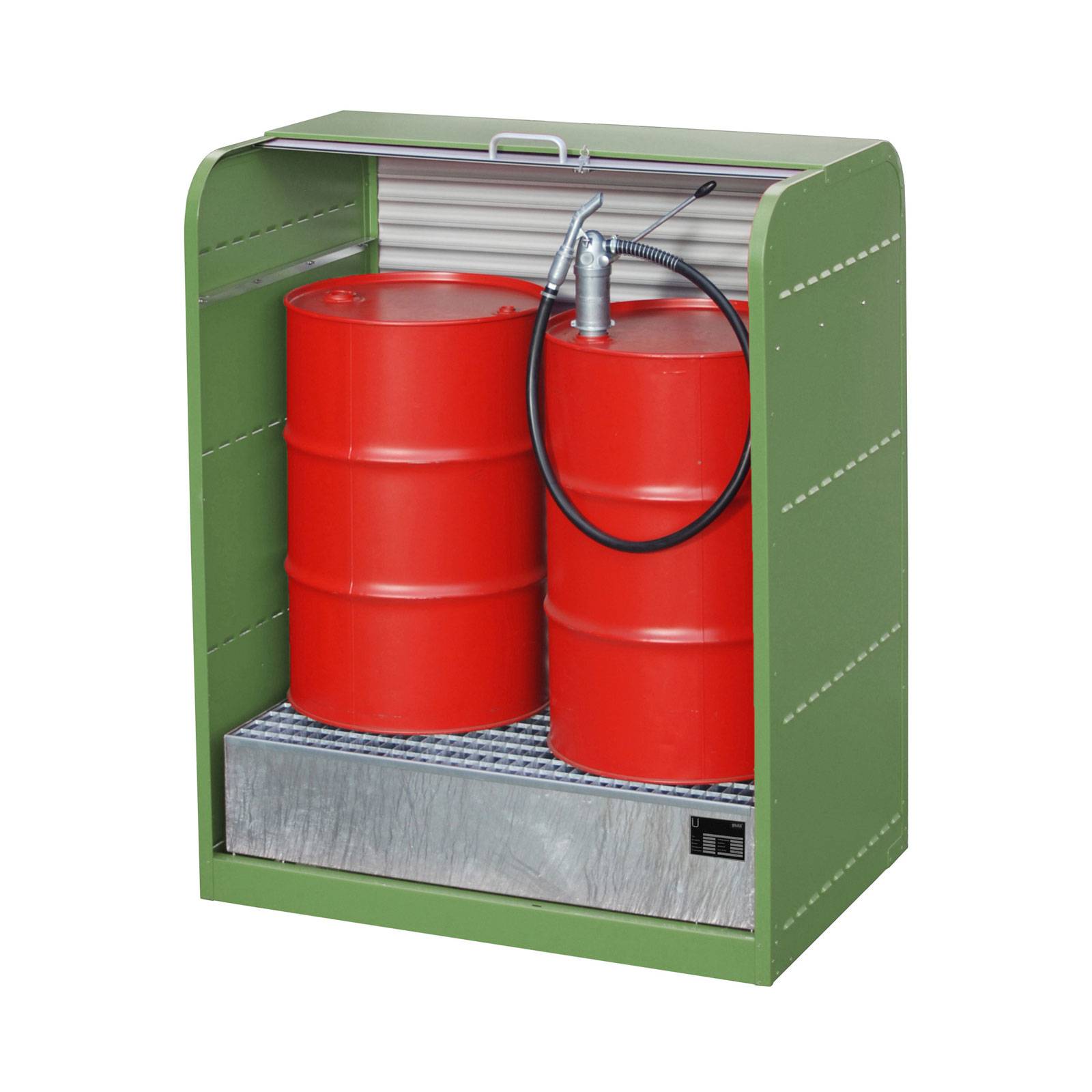 Gefahrstoff-Rollladenschrank RSG-1, lackiert, Resedagrün