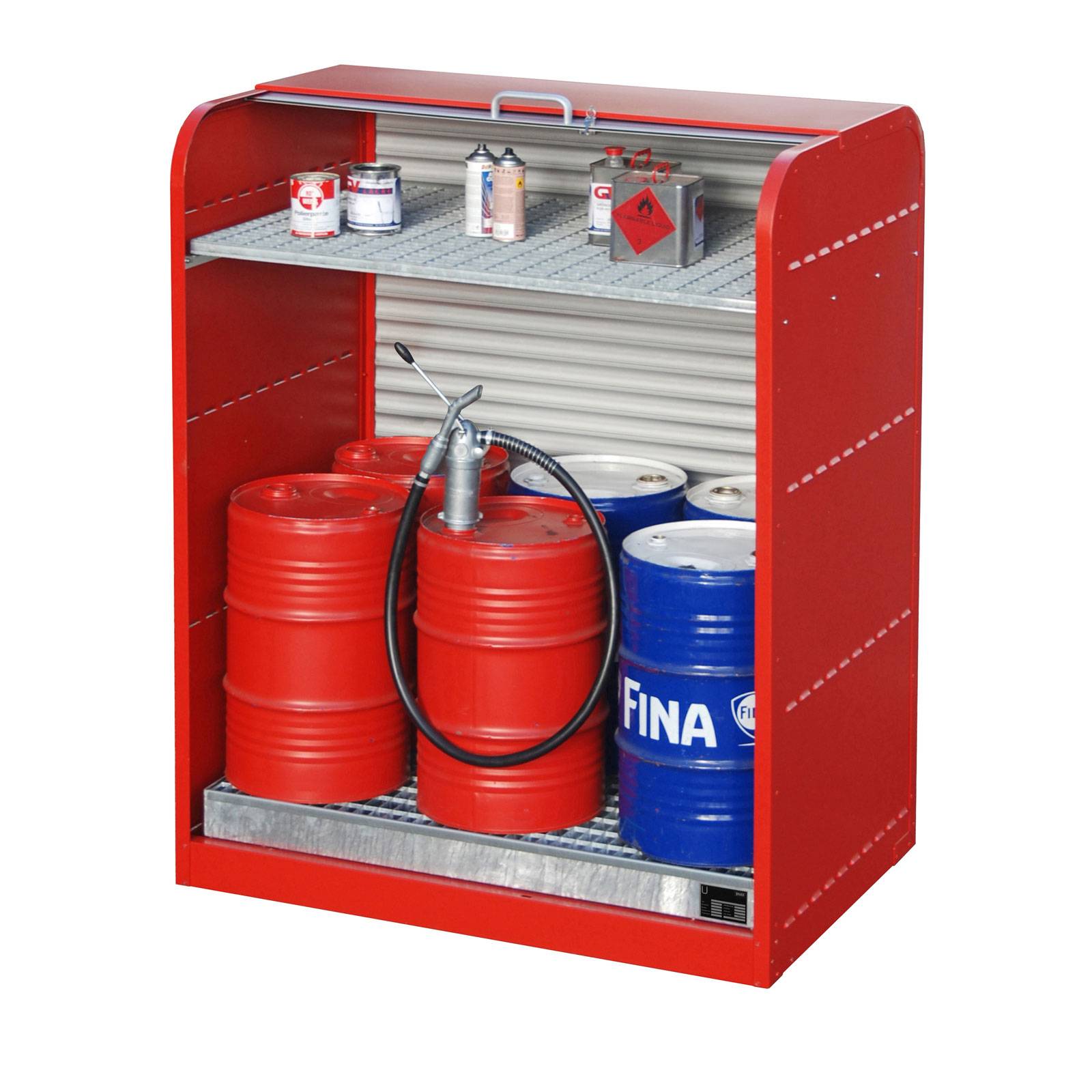 Gefahrstoff-Rollladenschrank RSG-2, lackiert, Feuerrot