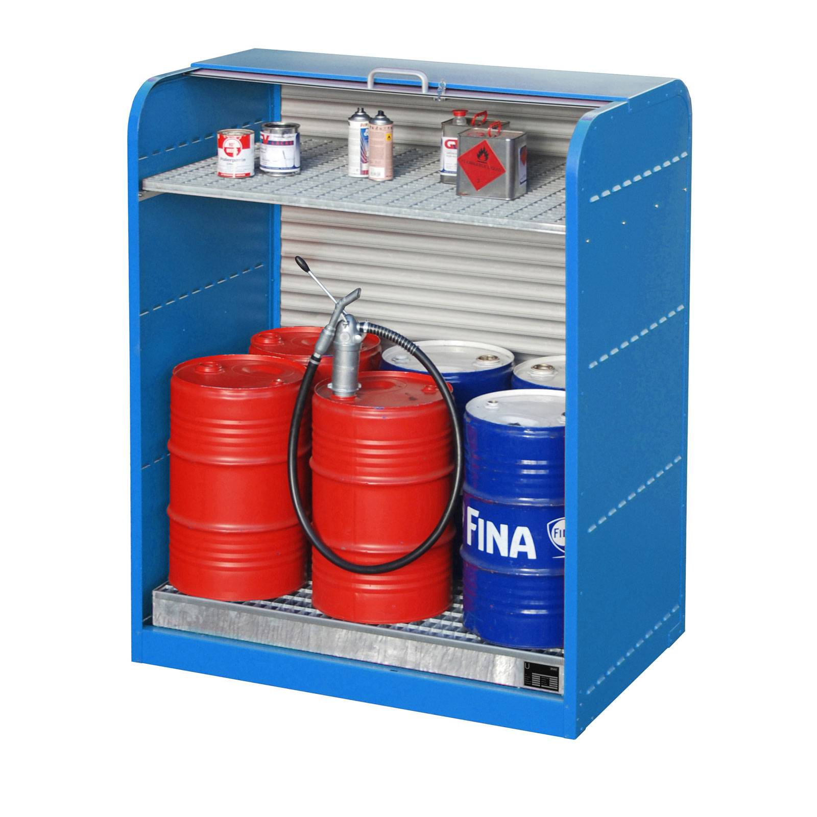 Gefahrstoff-Rollladenschrank RSG-2, lackiert, Lichtblau