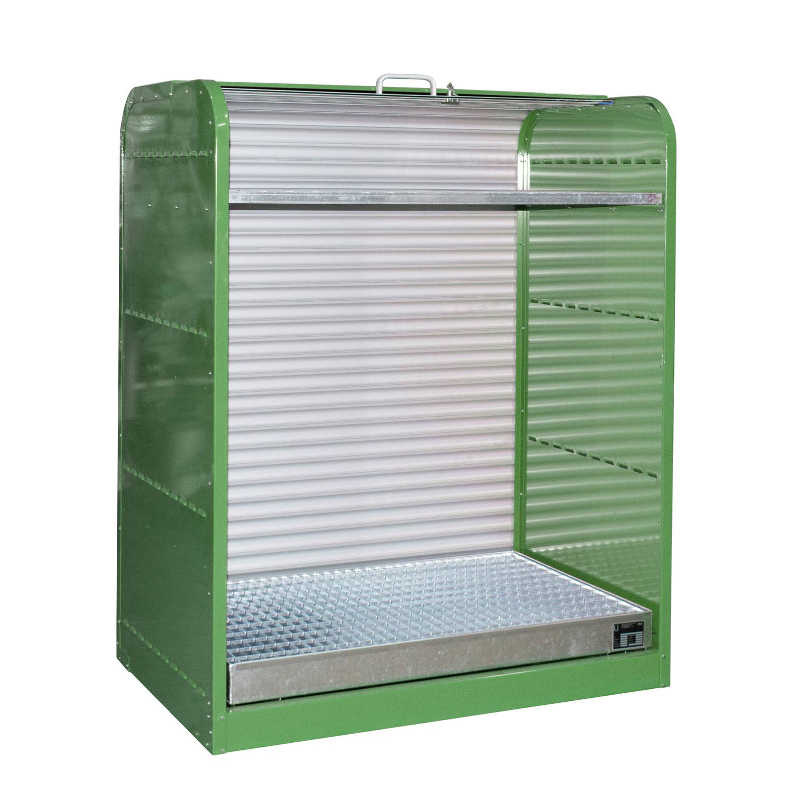 Gefahrstoff-Rollladenschrank RSG-2, lackiert, Resedagrün