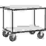Tischwagen 2 Ladeflächen L1000xB700mm schiefergrau Trgf.600kg elekt.leitfähig