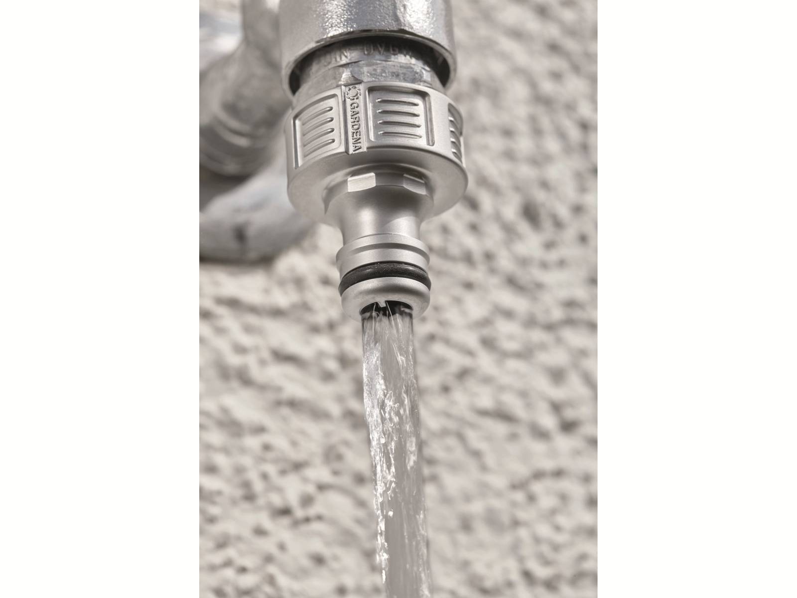 GARDENA Hahnstück 18240-20, Metall, 16,7 mm (3/8") auf 21 mm (G 1/2")