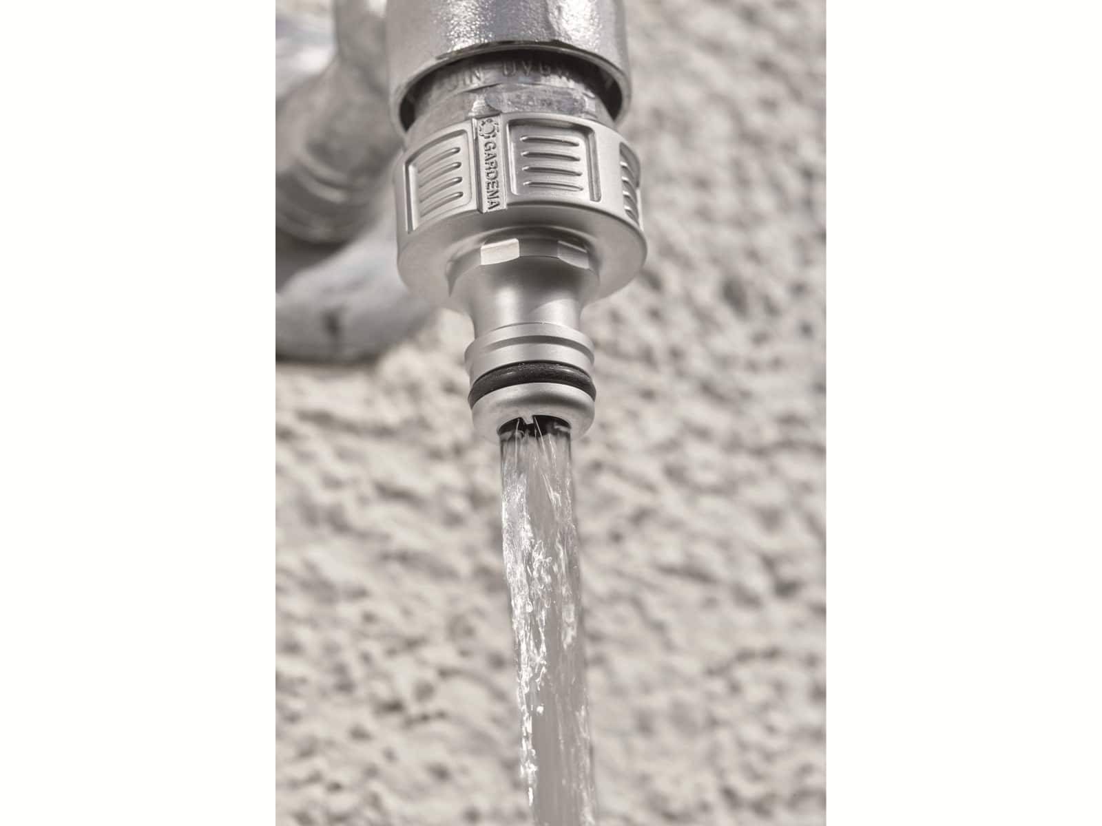 GARDENA Hahnstück 18241-20, Metall, 21 mm (1/2") auf 26,5 mm (G 3/4")