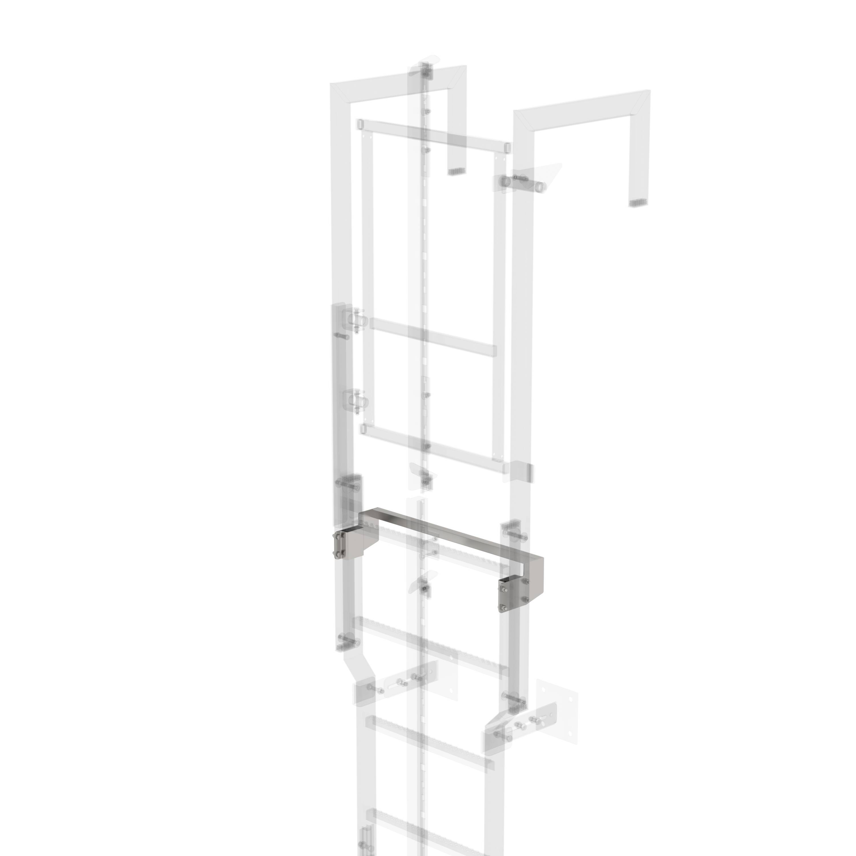 Munk Ausstiegstritt passend für Sicherungstüre mit Steigschutzschiene Edelstahl Spalt