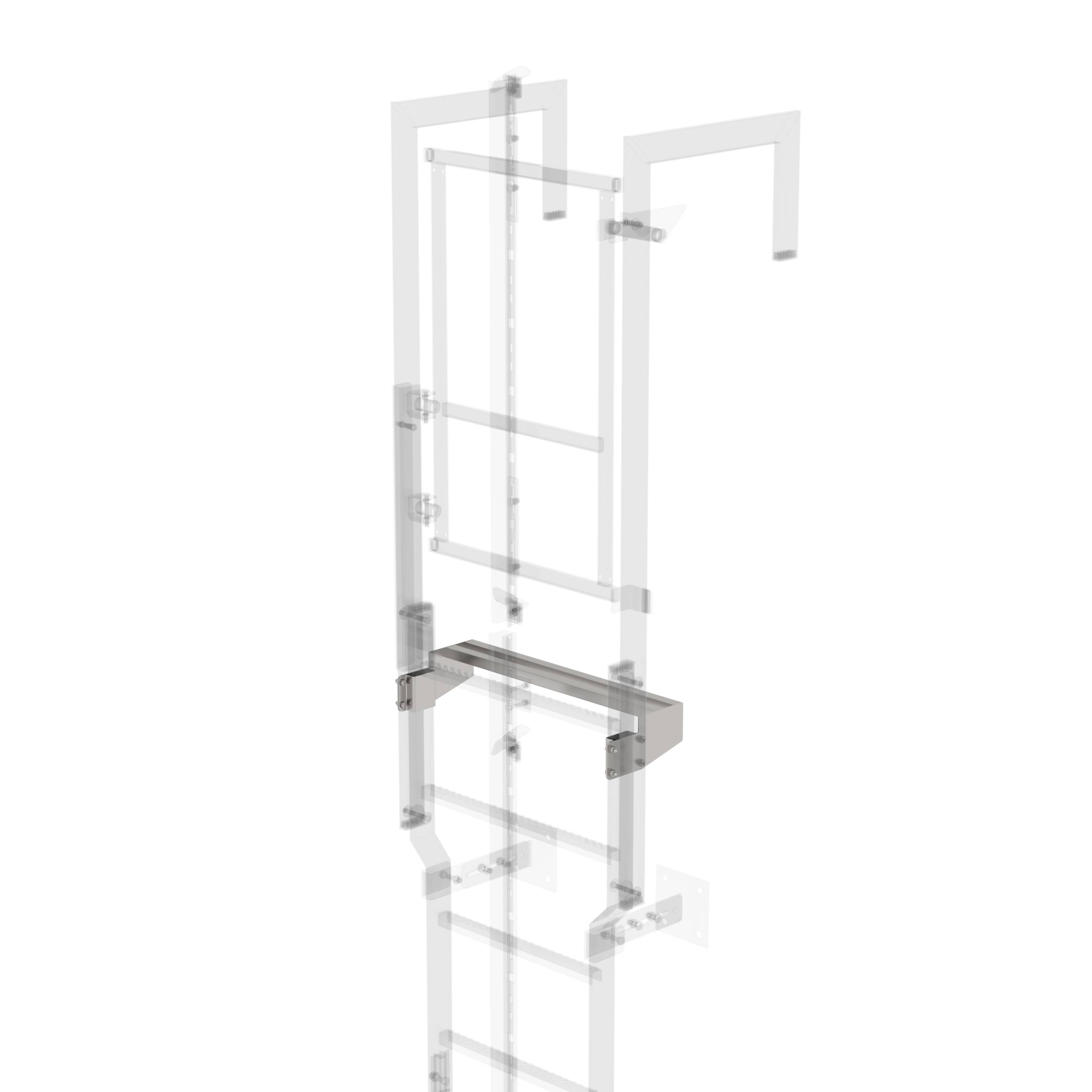 Munk Ausstiegstritt passend für Sicherungstüre mit Steigschutzschiene Edelstahl Spalt